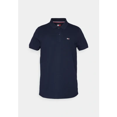 Afbeelding van Tommy Jeans Heren TJM Slim Placket Polo EXT, Dark Night Navy, 6XL, 6XL grote maten tall