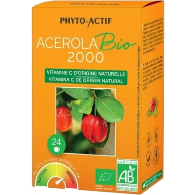 Afbeelding van Phyto Actif Acerola Organic 2000 24 Tabletten