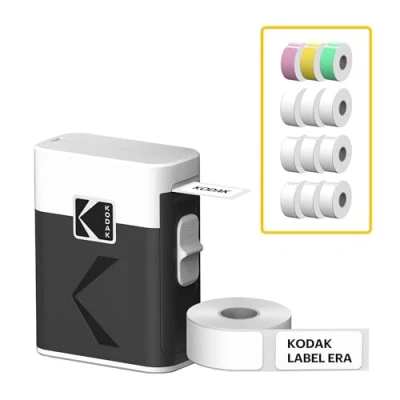 Afbeelding van KODAK Memo Label ERA M50 Imprimante d&#039;Étiquettes Sans Fil, Bluetooth, iOS/Android, Thermique Encre, Étiquettes 1,2 2 Pouces, Portable Blanc