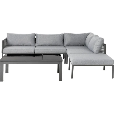 Afbeelding van Beliani FORANO Loungeset Grijs Aluminium