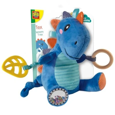 Afbeelding van SES Tiny Talents Tex Sensory T rex stimuleert zintuigen lekker zacht