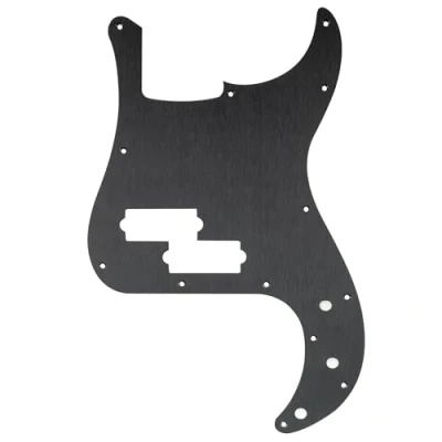 Afbeelding van Musiclily Ultra 13 gaats Geanodiseerd Aluminium P Bass Slagplaat Pickguard voor American Mexican Fender Standard Precision Bass, Zwart