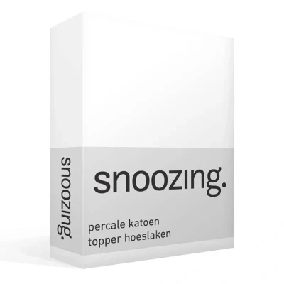 Afbeelding van Snoozing Topper Hoeslaken Tweepersoons 150x200 cm Percale katoen Wit