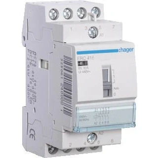 Afbeelding van Hager magneetschakelaar ac erc 4no 16 1 400v 5 3 kw u spoel 230v 50hz 60hz erc416