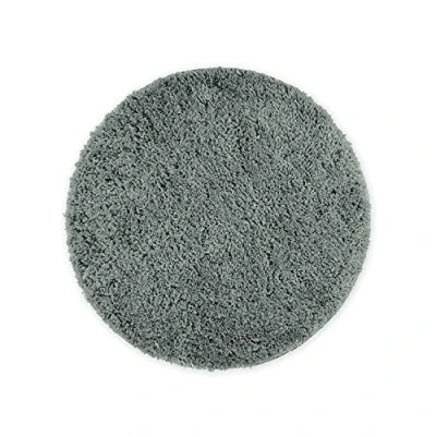 Afbeelding van Badkamer Tapijt Grijs Badmat kan gecombineerd worden tot een set Antislip &amp; Maschinewasbaar Toiletmat Ø 56cm