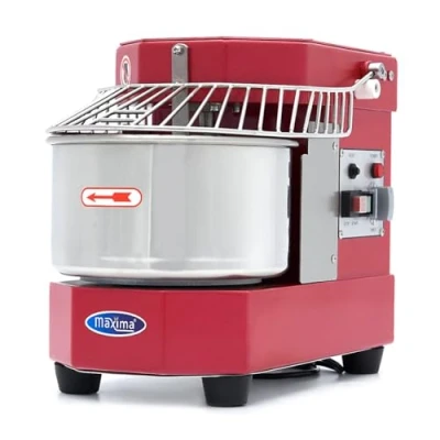 Afbeelding van Maxima Spiraalkneder 8 L 4,5 Kg Deeg Raspberry Rood Deegkneder Professioneel Spiraalmixer met Veiligheidskooi liter kilo