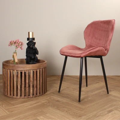 Afbeelding van DS4U Giulia eetkamerstoel Velvet roze
