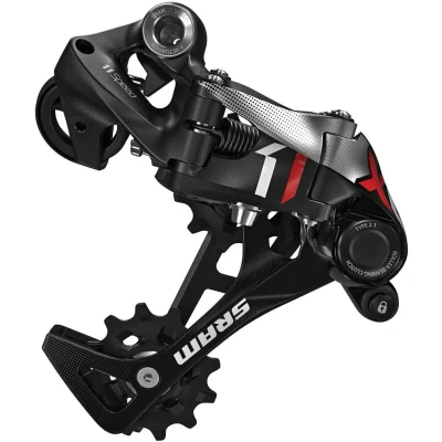 Afbeelding van Achterderailleur sram x01 type 21 11 speed rood ZWART