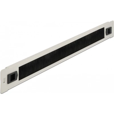Afbeelding van Delock 19″ Kabelmanagement Borstelstrip zonder gereedschap 1 U grijs