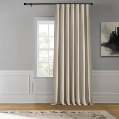 Afbeelding van HPD Half Price Drapes BOCH LN DW P Extra breed linnen kamerverduisteringsgordijn (1 paneel) 100 x 108, LN1856 108 DW, berk