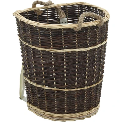 Afbeelding van Houtmand met draagriemen 44,5x37x50 cm natuurlijk wilgenhout