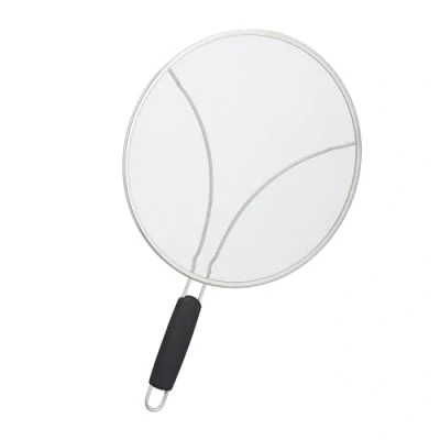 Afbeelding van Relaxdays spatdeksel pan 29 cm anti spat deksel koekenpan rvs met handgreep