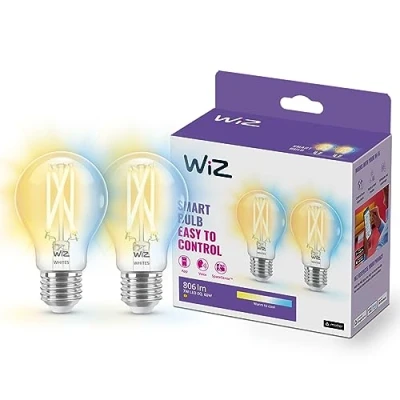 Afbeelding van WIZ Filamentlamp 2 pack Warm Tot Koelwit Licht E27 60 W Transparant