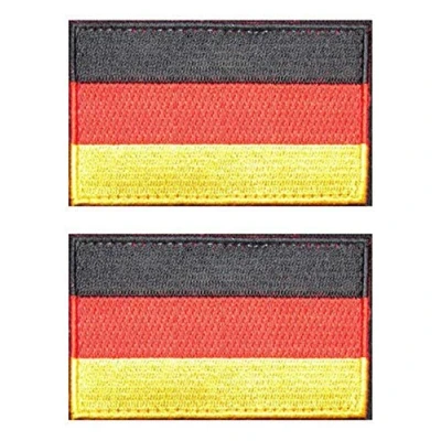 Afbeelding van 2 STKS AliPlus Duitsland Vlag Patches Geborduurde Tactische Militaire Moraal Patch Applique Sluiting Haak en Lus