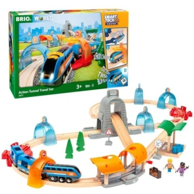 Afbeelding van BRIO ® WORLD Smart Tech Sound Action Tunnel Passagierstrein Set