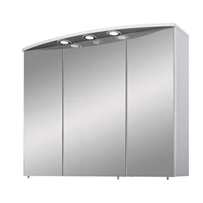 Afbeelding van Schildmeyer Spiegelkast Verona Breedte 120 cm, 3 deurs, led inbouwspotje, schakelaar /stekkerdoos