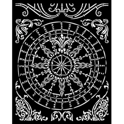 Afbeelding van Stamperia Sir Vagabond in Fantasy World Thick Stencil 20x25cm Round (KSTD157)