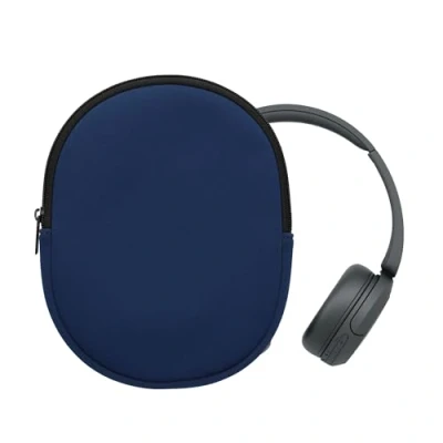 Afbeelding van kwmobile hoes geschikt voor Sony WH CH520 / CH510 22,5 x 17 cm Beschermhoes headset in donkerblauw Van neopreen