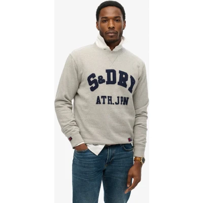 Afbeelding van Superdry Vintage Athletic CREW Sweater, Heren, Maat: XXL, sweat light grey marl