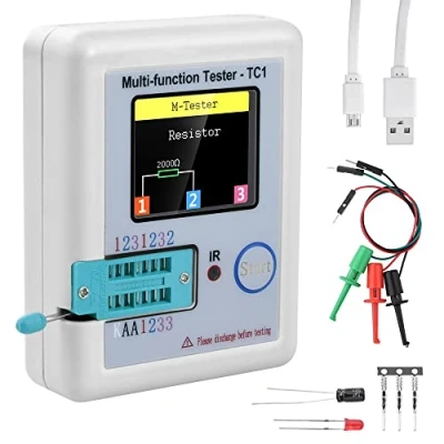 Afbeelding van DollaTek 1,8 inch kleurrijk display pocketable multifunctionele TFT achtergrondverlichting transistor LCR TC1 tester voor diode triode condensator weerstand LW21