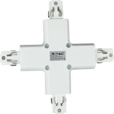 Afbeelding van V TAC LED tracklights railconnector 4X IP20 Wit