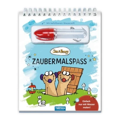 Afbeelding van Trötsch Jan &amp; Henry Zaubermalspaß mit Wasserstift: Malblock nachfüllbarem Wassermalstift