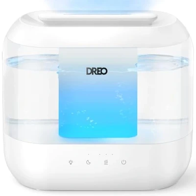 Afbeelding van Dreo luchtbevochtiger voor slaapkamer, 3 in 1 stille supersized Cool Mist met diffuser en nachtlampje thuis, 32 uur lange looptijd, 4L snelle ultrasone luchtbevochtigers