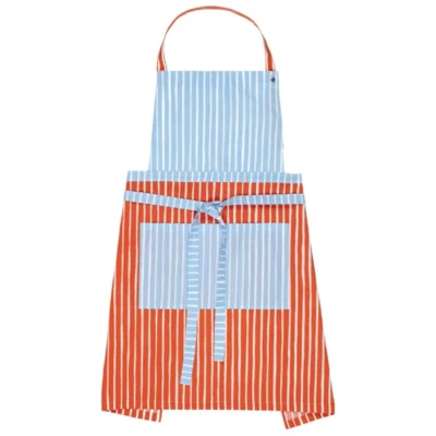 Afbeelding van Marimekko Piccolo schort White tomato red light blue