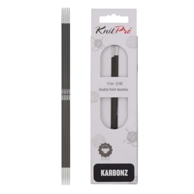 Afbeelding van KnitPro K41122 Kousenbreinaalden, koolstof/messing, zwart, 21x5x0.8 cm, 5