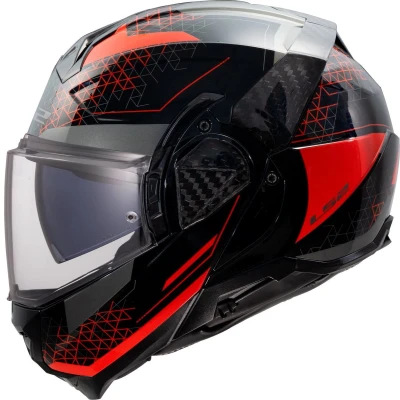 Afbeelding van LS2 FF910 Advant II Astral Helm, zwart rood, afmeting XS voor man