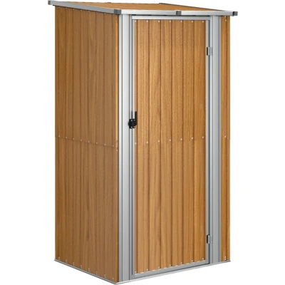 Afbeelding van vidaXL Tuinschuur 118,5x97x209,5 cm gegalvaniseerd staal bruin