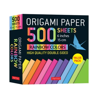 Afbeelding van Origami Paper 500 Sheets Rainbow Colors 6&quot; (15 cm): Tuttle Paper: Double Sided Printed with 12 Color Combinations (Instructions for 5 Projects Included)
