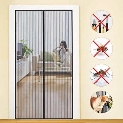 Afbeelding van MYCARBON Magnetisch vliegengaas deur, 120x220cm, insectenbescherming, balkondeur, vliegengordijn, 10 x sterker dan normaal vliegengaas, zonder boren, voor woonkamer, schuifdeur, terrasdeur