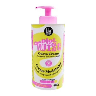Afbeelding van Lola Cosmetics Plot Twist Guava Cream Modelleercrème voor definitie en controle Met guaveboter zacht, glanzend haar Natuurlijke ingrediënten, vrij van parabenen siliconen 480g