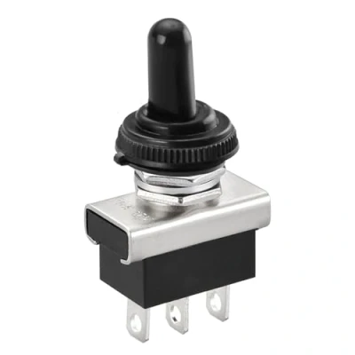 Afbeelding van Heschen Metalen Tuimelschakelaar, KN3D 103, Aan/Uit/Aan, 25A 12V, 3 Pin Rastend Met Waterdicht