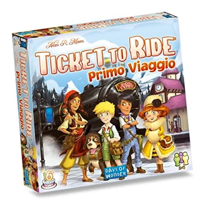 Afbeelding van Asmodee Ticket to Ride: eerste reis, tafelspel voor het hele gezin, 6 jaar en ouder, Italiaanse editie 8516