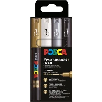 Afbeelding van Uni POSCA paintmarker PC 1MC 4 stuks