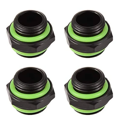 Afbeelding van 4 stks Adapter voor Computer Waterkoelsysteem, G1/4 Messing Draad Fitting Hex Connector Waterkoelsysteem 2 Kleuren(Zwart)