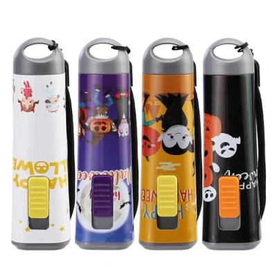 Afbeelding van EverBrite Halloween 4 stuks zaklamp voor kinderen met koord, LED kleine kinderzaklamp 1W 3 AAA batterijen, cadeaus