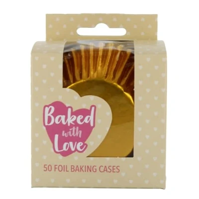 Afbeelding van Cupcake Cups Goud metallic 50mm. 50st.