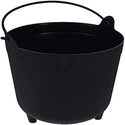 Afbeelding van Trick or treat snoep emmer heksenketel D30 x H20 cm Feestdecoratievoorwerp