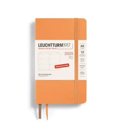 Afbeelding van LEUCHTTURM1917 370574 Weekkalender Pocket (A6) 2025, softcover, abrikoos, Duits