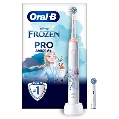 Afbeelding van Oral B Junior Pro Frozen 1 Handstück, 2 Aufsteckbürsten, Ladestation
