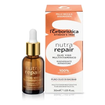 Afbeelding van L’Erboristica 30ml Babobab Pure Face oil Made in Italy dermatologisch getest Vegan Fair Trade 0% siliconen