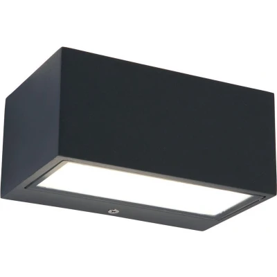Afbeelding van LUTEC Gemini small wandlamp 1 lichts donkergrijs IP54