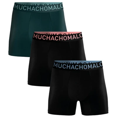 Afbeelding van Muchachomalo Heren Boxershorts 3 Pack Bamboe Zacht Ondergoed Maat L Mannen Zwarte Onderbroeken