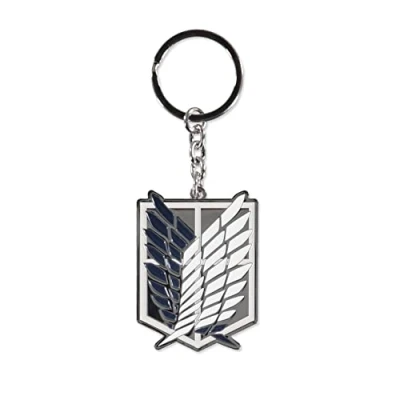 Afbeelding van Attack On Titan Logo / Emblem Sleutelhanger Zilverkleurig
