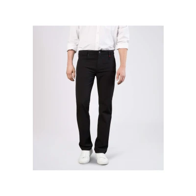 Afbeelding van MAC Modern Fit Linnen broek zwart, Effen