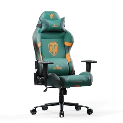 Afbeelding van Diablo X One 2.0 Gamestoel World of Tanks Gaming Stoel Bureaustoel Armleuningen Ergonomisch Ontwerp Lumbaal/Nekkussen Imitatieleer Kantelfunctie Normal (L)