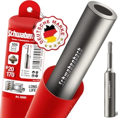 Afbeelding van SCHWABENBACH ® SDS Plus grondnagelindriver voor het insteken van diepteaarder, 170 x Ø 25 mm, binnendiameter 20 aardingsspies